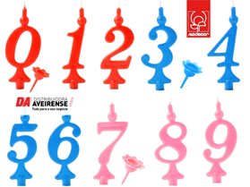 Velas Números C/Base