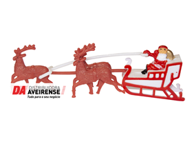 Pai natal C/Trenó e renas